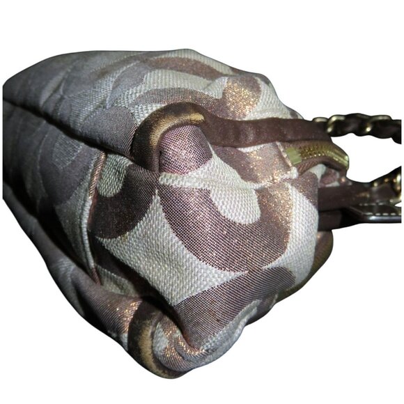 COACH 2009 Parker OP Art Frame Kisslock Triple Compartment Signature Sufflette - Picture 14 of 16